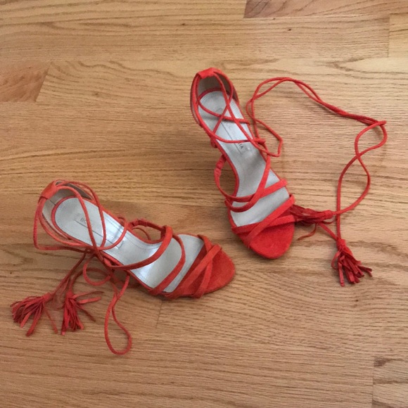 BCBGMaxAzria Shoes - [bcbgmaxazria] NWOB orange laceup heels
